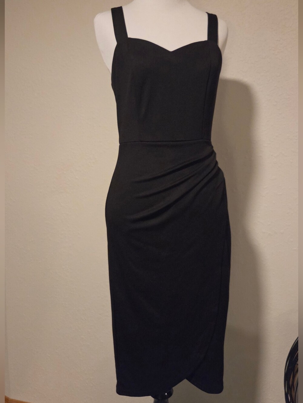 Belle Poque Retro Style Classic Black Sweetheart Midi Dress Size Small - NWT